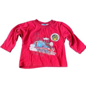 Thomas & Friends Railroad Red Graphic T Shirt Long Sleeve Boys Size 2T